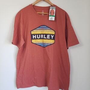 Hurley Men's Orange Graphic T-Shirt. Size: XL